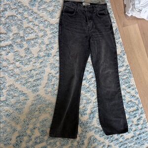 Reformation Black High-Rise Flare Jeans